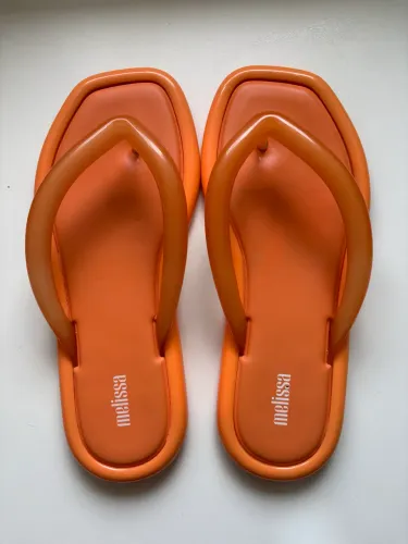 Chinelo Melissa Airbubble Flip Flop Laranja- Tamanho 36