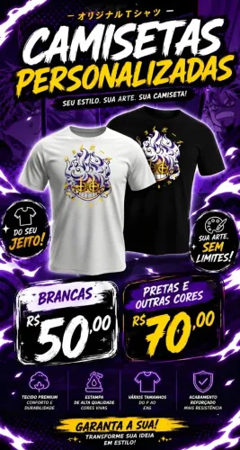 Camisetas Personalizadas Qualquer Tema, Arte ou Frase que desejar