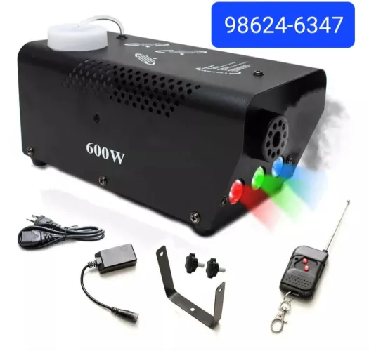 Máquina de fumaça 600w completo com leds