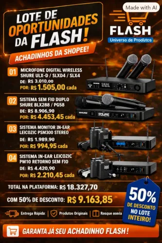 Achadinhos da Flash - Microfones e sistemas de áudio profissionais!