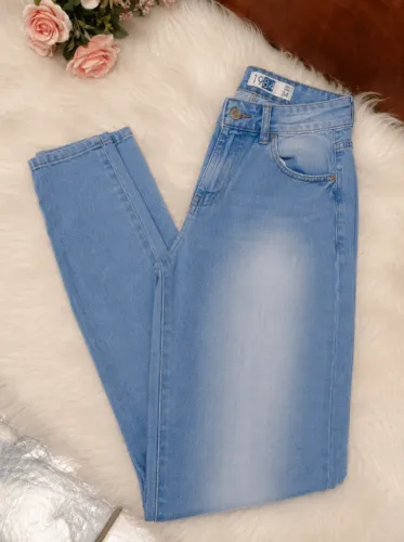 Calça jeans TNG skinny cintura alta azul claro | tamanho 34