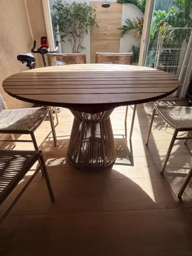 MESA DA (JACAÚNA) MADEIRA COM CORDA NAUTICA LUXO