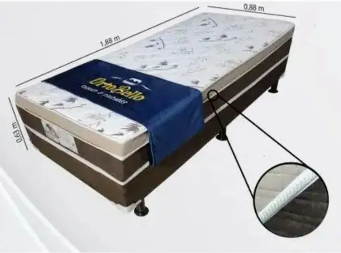 Cama box solteiro Confort d33 / pague na entrega