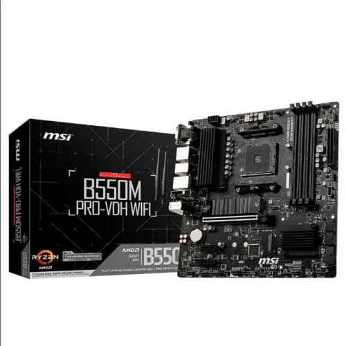 Promoção Placa Mãe Msi B550m Pro-vdh Wifi Ddr4 Socket Am4 Cor Preto