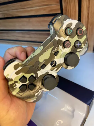 Controle Sem Fio Ps3 personalizado marrom camuflado an3