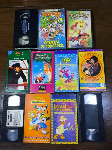Lote de fita em VHS Disney clássicos videoteca  infantil  (11 unidades ) no estado)