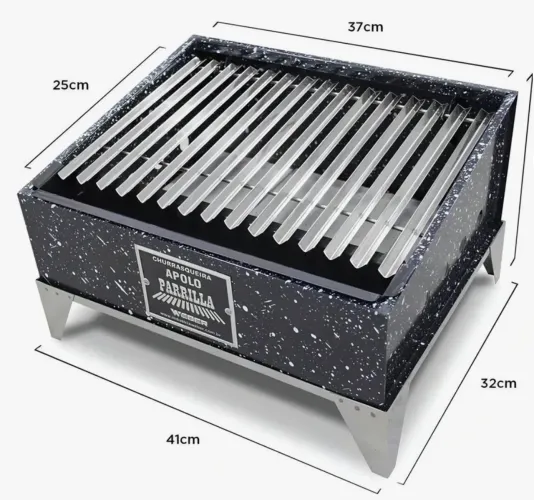 Churrasqueira Apolo Parrilla Premium + Grelha Argentina Inox