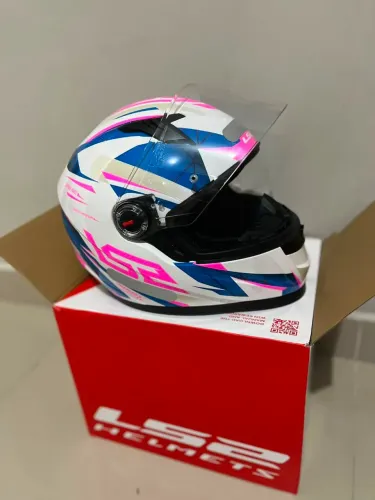 Capacete LS2 rosa