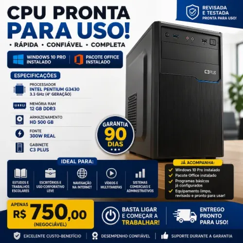 CPU PRONTA PARA USO