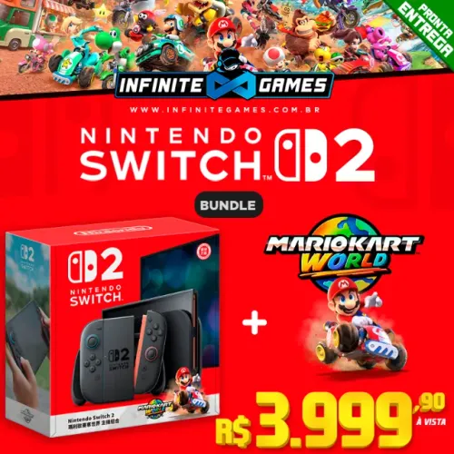 Nintendo Switch 2 com Mario Kart World em promoção! Parcelamos 18x! Loja física a 10 anos!