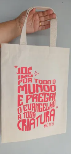 Sacola Ecobag de tecido Algodão crú 