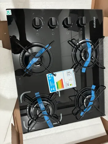 Cooktop Itatiaia Essential 4 Bocas Vidro Temperado Preto - Novo na Caixa