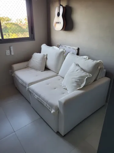Vendo Sofá Chaise Linho Cru 1.80m