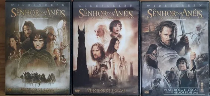 o Senhor dos áneis - trilogia completa em 03 dvd's