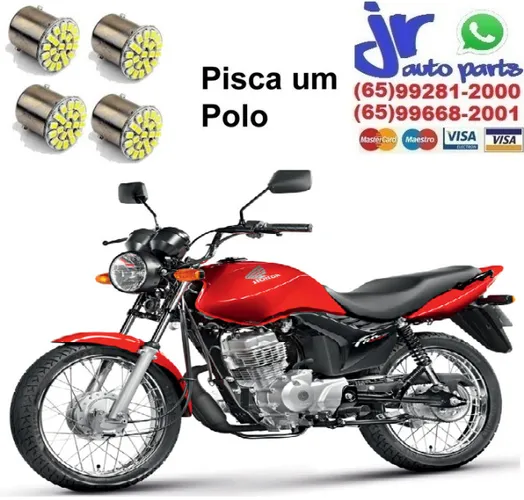 Kit Lampadas Led Para Moto 4 Pisca Fam