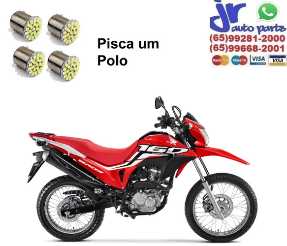 Kit Lampadas Led Para Moto 4 Pisca Bros 160