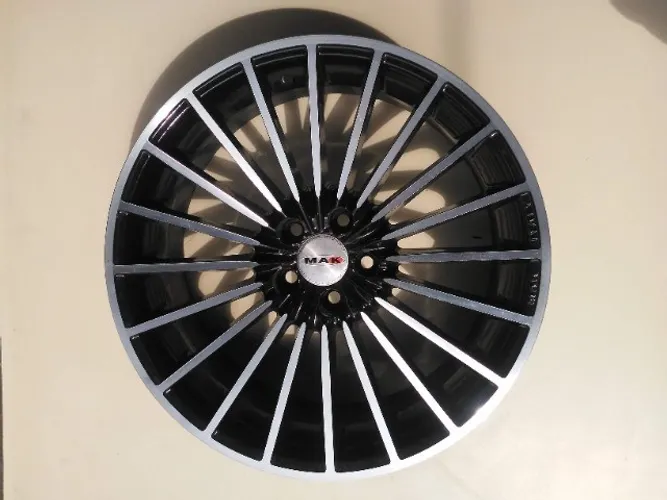 Rodas Esportivas Aro 18 Mak Volare 5x100 18x7 35 Preta Diamantada Seminova JG 39