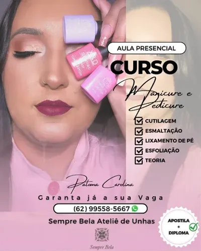 Curso - Presencial - Manicure e Pedicure - Sempre Bela Ateliê de Unhas