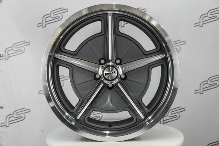 Jogo de Rodas Ridler 605 Grey Aro 18 / Talas 8 e 9,5 / furação 5x114,3