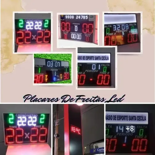 Placar eletrônico esportivo - marcador pontos esporte