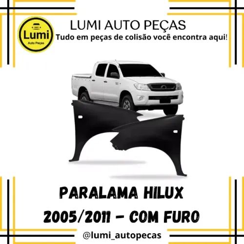 Paralama Hilux 2005/2011 C/Furo do Pisca - NOVO 