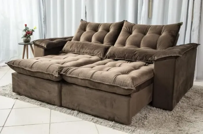 sala sofa retratil e reclinavel 4 lugares