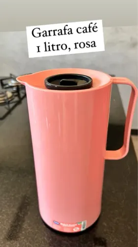 Garrafa de café térmica 1 litro rosa