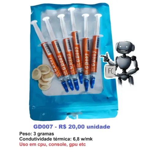 Pasta térmica Gd007 3gr 20,00 /Rise mode / Thermagic zf12 65,00