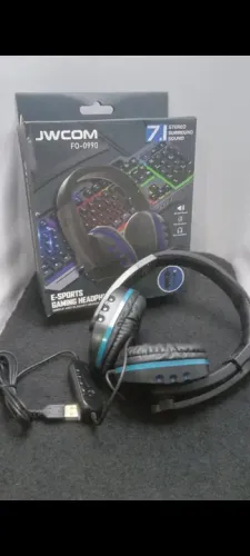 FONE GAMER JWCOM FO-0990 USB COM MICROFONE. * NOVO *
