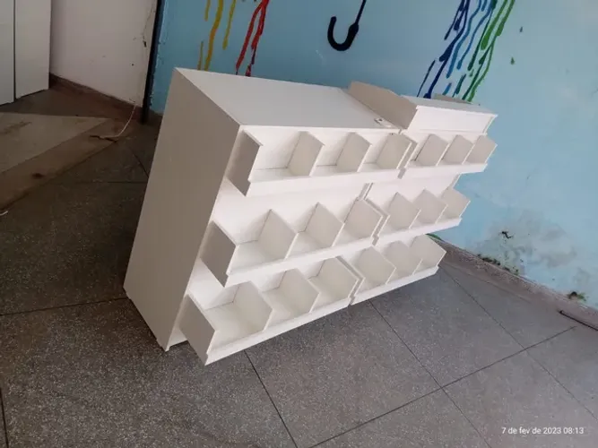 Balcão caixa baleiro + Balcão baleiro MDF 