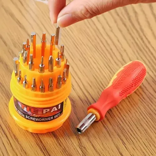 Kit Jogo Ferramenta 31 Peças Chaves Alen Torx Fenda Philips