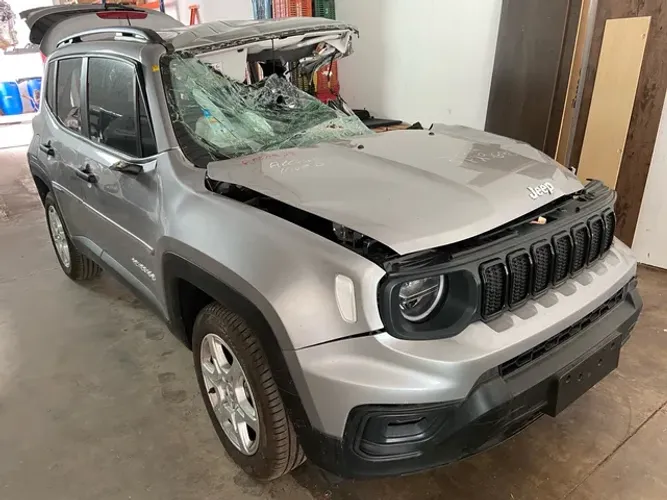 Sucata Jeep Renegade Sport 1.3 Turbo 2023 Motor Cambio Suspensão Airbag Capo Parachoque