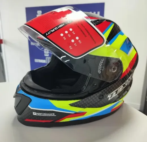 Capacete Texx Hawk Azul Verde Verm Preto