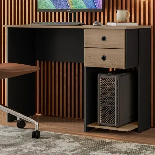 Escrivaninha 2 Gavetas Home Office LT - Monta na Hora