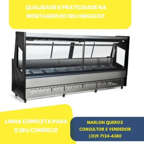 Balcão de Açougue Luxo 3M Polar Preto 220v 