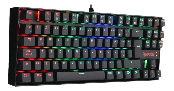 Teclado Gamer Redragon RGB Mecânico kumara (obs: tecla espaço sem funcionar).