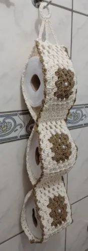 Porta Papel Higiênico de Crochê