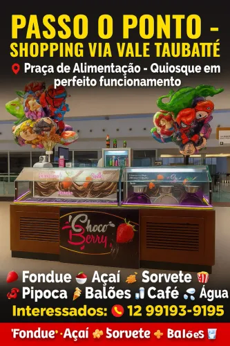 Abaixei pra vender!!! Passo ponto/ Vendo quiosque na Praça de Alimentação do shopping 