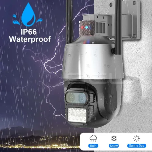 Câmera PTZ WIFI Besder P10S 4MP Dual Lentes 4K OUTDOOR