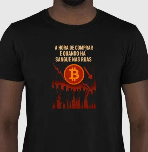 Camiseta estampada Bitcoin - camisa cripto