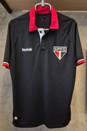 Camisa Polo São Paulo Reebok Preta RARIDADE