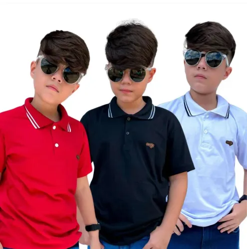 Camisas Polo Infantil - Diversas Cores - 1 a 16 anos