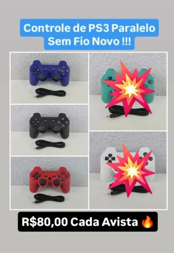 Controle PS3 Paralelo Sem Fio Novo - Astra Games !!!