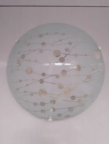Lustre plafon de vidro.