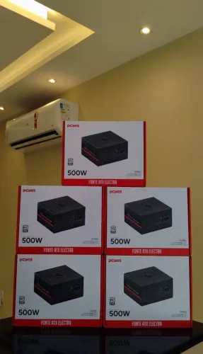 Fonte Real PCyes 500W PFC Ativo - novas.