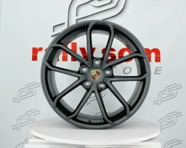 Jogo de Roda Porsche Gts Grafite 5x130 - 20x8,5 e 20x10 Offset 50 e 45