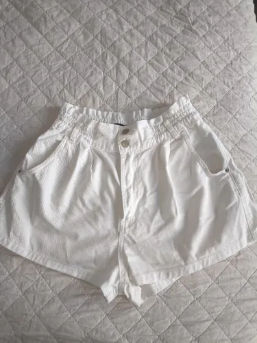 Short Branco Cintura Alta