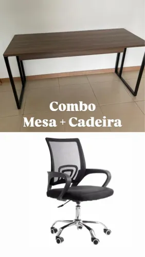 Combo MESA E CADEIRA MÓVEIS PARA ESCRITÓRIO LOJA IKONMIXOFFICE 