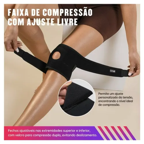 Joelheira de compressão Ortopedica Articulada Apoio Reforçado Proteção 
