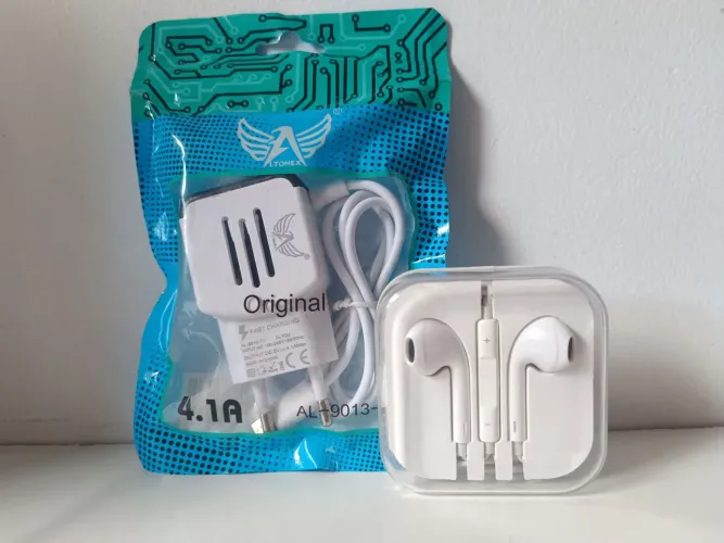 Fone de Ouvido + Carregador Typo C - 4.1A